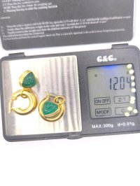 585 Gold Creolen Ohrringe mit Perle - Bild 7