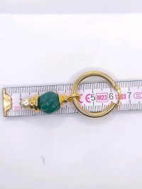 Ohrringe 585 Gold Perle Jade Stecker Creolen - Bild 4