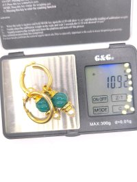 Ohrringe 585 Gelbgold mit Perle und Jade - Bild 10
