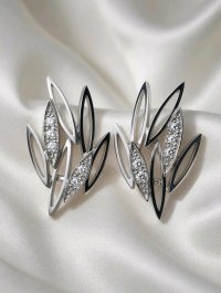 Ohrringe 750 Gold 18K mit 0,4 ct Diamant - Bild 3