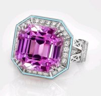 Verlobungsring 585 Gold Kunzit 14,15 ct Diamant - Bild 1