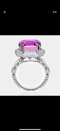 Verlobungsring 585 Gelbgold Kunzit 14,15 ct Diamant - Bild 4