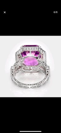 Verlobungsring 585 Gold Kunzit 14,15 ct Diamant - Bild 5
