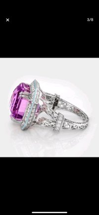 Verlobungsring 585 Gelbgold Kunzit 14,15 ct Diamant - Bild 9