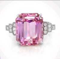 Verlobungsring 585 Gold Kunzit 19,88 ct Diamant - Bild 1