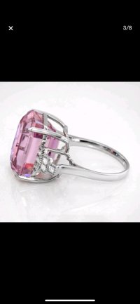Verlobungsring 585 Gold 14K Kunzit 19,88ct Diamant - Bild 3