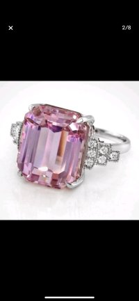 Verlobungsring 585 Gold 14K Kunzit 19,88ct Diamant - Bild 4