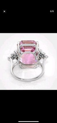 Verlobungsring 585 Gold 14K Kunzit 19,88ct Diamant - Bild 9