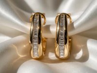 Diamant-Ohrringe 750 Gold 2 ct F-H VVS - Bild 2