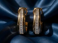 Diamant-Ohrringe 750 Gold 2 ct F-H VVS - Bild 3