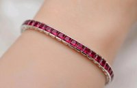Antiker Armreif 750 Gold mit 4,2 ct Rubin - Bild 4