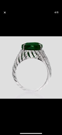 Verlobungsring 585 Gold Smaragd Diamant 7,88 ct - Bild 4