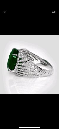Verlobungsring 585 Gold Smaragd 7,88 ct Diamant - Bild 5