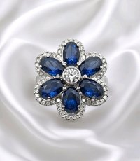 Ring 585 Gelbgold Saphir 1,2 ct Diamant 0,4 ct - Bild 2