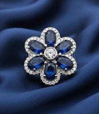 Ring 585 Gelbgold Saphir 1,2 ct Diamant 0,4 ct - Bild 4