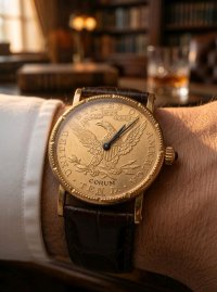 Corum Coin Watch 750/900 Gold 34g - Bild 4