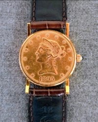 Corum Coin Watch 750/900 Gold 34g - Bild 6