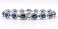 Armreif 585 Gelbgold Diamant Saphir 10,9 ct - Bild 3