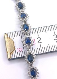 Armreif 585 Gelbgold Diamant Saphir 10,9 ct - Bild 6
