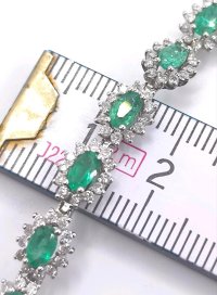 Armreif 585 Gold 8,82ct Diamant & Smaragd - Bild 4