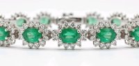 Armreif 585 Gold 8,82ct Diamant & Smaragd - Bild 7