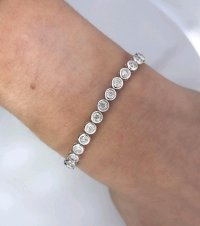 Tennisarmband 750 Gold 3,64 ct Diamanten - Bild 11
