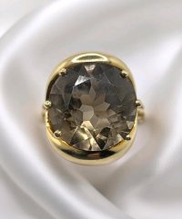 Goldring 585/14 Karat mit Rauchquarz - Bild 2
