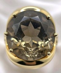 Ring 585 Gelbgold mit Rauchquarz - Bild 3