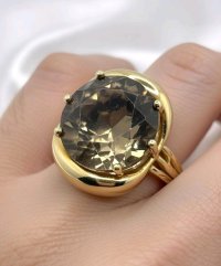 Goldring 585/14 Karat mit Rauchquarz - Bild 5