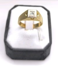 Siegelring 585 Gelbgold mit 0,45 ct Diamant - Bild 4