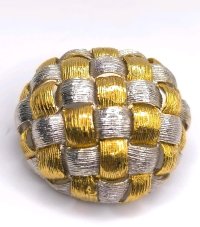 Designer-Brosche 750 Gold Bicolor Weiß-/Gelbgold - Bild 1