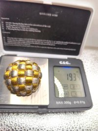 Brosche 750 Gold Weiß- Gelbgold Bicolor - Bild 5