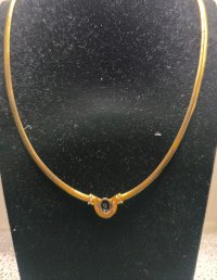 Collier 750 Gold Saphir Diamanten - Bild 3