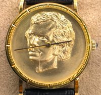 Golduhr 750 Gold mit Beckenbauer-Münze - Bild 1