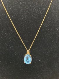 Anhänger 750 Gold Aquamarin Diamant 0,13ct - Bild 3