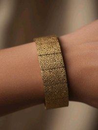 Armreif 585 Gelbgold 14 Karat massiv breit - Bild 5