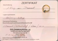 Ring 585 Gelbgold mit 0,4 ct blauem Diamant - Bild 2