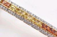 Armreif 750/18K Gold, Diamanten & Saphire 10,49 ct - Bild 2
