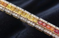 Armreif 750 Gold Diamant 2,38ct Saphir 8,11ct - Bild 3