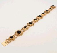 Armreif 585 Gelbgold Antik Granat Massiv - Bild 4