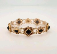 Antiker Granat-Armreif 585 Gold Massiv - Bild 6