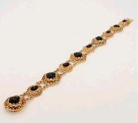 Armreif 585 Gelbgold Antik Granat Massiv - Bild 7