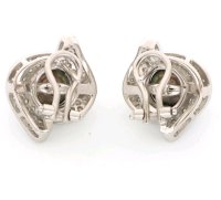 Ohrringe 750 Gold Tahitiperle 2,2 ct Diamant - Bild 7