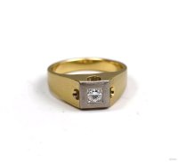 Siegelring 750 Gold Diamant 0,45 ct - Bild 1