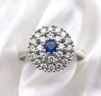 Ring 585 Gold mit 0,85 ct Diamant & Saphir - Bild 3