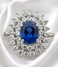 Goldring 750 mit Diamant & Saphir - Bild 1