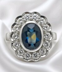 Ring 585 Gold 1 ct Diamant 0,5 ct Saphir - Bild 6