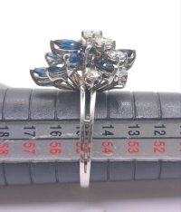 Goldring 750 Diamant 0,4ct Saphir 1,8ct - Bild 4