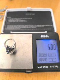Goldring 750 Diamant 0,4ct Saphir 1,8ct - Bild 6