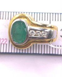 Anhänger 585 Gold Diamant 0,39ct Smaragd 3,5ct - Bild 4